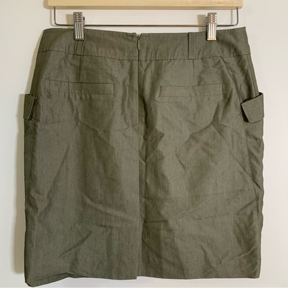 Kaki mini skirt with Pockets - Picture 4 of 10